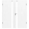 HÖRMANN Doppelflügeltür Pure 1 Esche Weiß Duradecor DesignLine Mit Lichtausschnitt Schlossseite Mit Zarge
