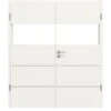 HÖRMANN Doppelflügeltür Pure 2 Weißlack DesignLine Mit Lichtausschnitt Quer Mit Bündiger Lisene Plain 80-7 Mit Zarge
