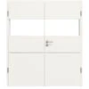 HÖRMANN Doppelflügeltür Pure 2 Weißlack DesignLine Mit Lichtausschnitt Quer Mit Lisene Steel 79 Mit Zarge