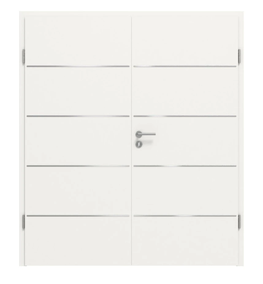 HÖRMANN Doppelflügeltür Steel-Plain 27 Weißlack DesignLine Steel-Plain Mit Zarge 1 HÖRMANN Doppelflügeltür Steel-Plain 27 Weißlack DesignLine Steel-Plain Mit Zarge