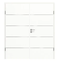 HÖRMANN Doppelflügeltür Ultramatt Weiß DesignLine Concepto Steel-Plain 27 Mit Zarge