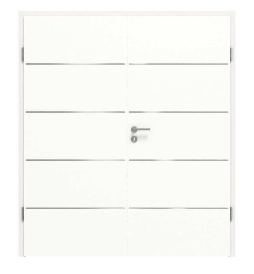 HÖRMANN Doppelflügeltür Ultramatt Weiß DesignLine Concepto Steel-Plain 27 Mit Zarge 1 HÖRMANN Doppelflügeltür Ultramatt Weiß DesignLine Concepto Steel-Plain 27 Mit Zarge