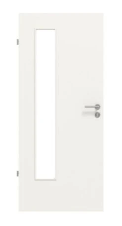 HÖRMANN Innentür Verkehrsweiß RAL 9016 Duradecor ProLine Mit Lichtausschnitt LA 24 Bandseitig