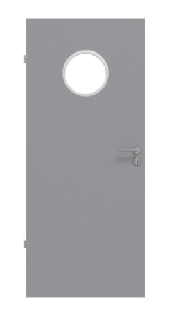 HÖRMANN Innentür Staubgrau RAL 7037 Duradecor ProLine Mit Lichtausschnitt LA Bullauge