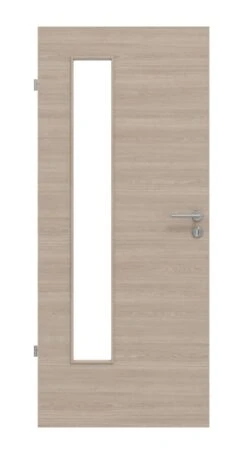HÖRMANN Innentür Graueiche Quer Duradecor ProLine Mit Lichtausschnitt LA 24 Bandseitig