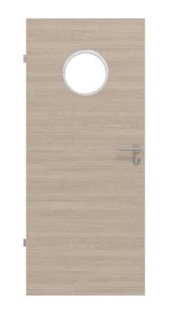 HÖRMANN Innentür Graueiche Quer Duradecor ProLine Mit Lichtausschnitt LA Bullauge