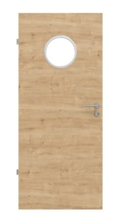 HÖRMANN Innentür Wildeiche Quer Duradecor ProLine Mit Lichtausschnitt LA Bullauge