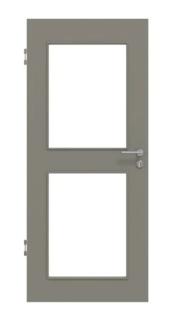 HÖRMANN Innentür Staubgrau RAL 7037 Duradecor ProLine Mit Lichtausschnitt LA 12
