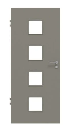 HÖRMANN Innentür Staubgrau RAL 7037 Duradecor ProLine Mit Lichtausschnitt LA 14