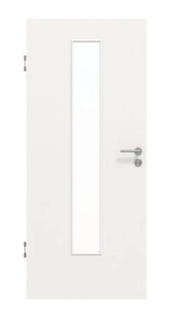 HÖRMANN Innentür Verkehrsweiß RAL 9016 Mattlack ProLine Mit Lichtausschnitt LA 24 Mittig