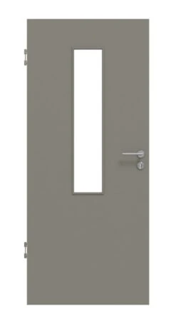 HÖRMANN Innentür Staubgrau RAL 7037 Duradecor ProLine Mit Lichtausschnitt LA 4 Mittig