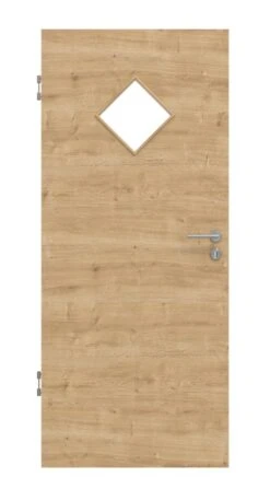 HÖRMANN Innentür Wildeiche Quer Duradecor ProLine Mit Lichtausschnitt LA 6 Raute