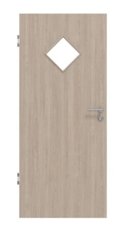 HÖRMANN Innentür Graueiche Duradecor ProLine Mit Lichtausschnitt LA 6 Raute