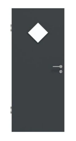 HÖRMANN Innentür Anthrazit RAL 7016 Lack ProLine Mit Lichtausschnitt LA-6 Raute