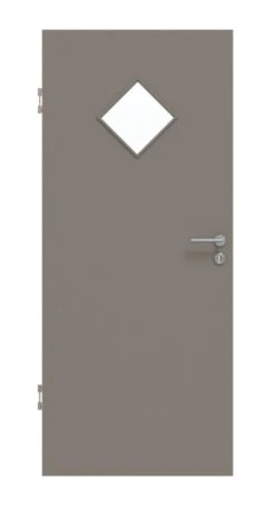 HÖRMANN Innentür Taupe RAL 7048 Lack ProLine Mit Lichtausschnitt LA-6 Raute