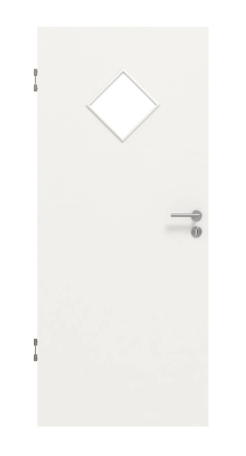 HÖRMANN Innentür Verkehrsweiß RAL 9016 Duradecor ProLine Mit Lichtausschnitt LA 6 Raute 1 HÖRMANN Innentür Verkehrsweiß RAL 9016 Duradecor ProLine Mit Lichtausschnitt LA 6 Raute