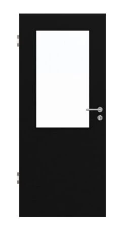 HÖRMANN Innentür Schwarz RAL 9005 Lack ProLine Mit Lichtausschnitt LA-7