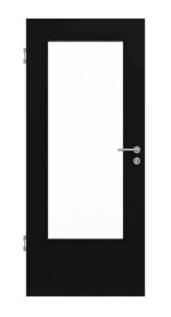 HÖRMANN Innentür Schwarz RAL 9005 Lack ProLine Mit Lichtausschnitt LA-DIN