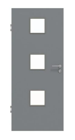 HÖRMANN Innentür Ultramatt Staubgrau Duradecor Proline Concepto Mit Lichtausschnitt LA 10