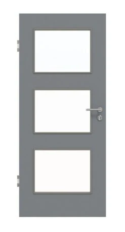 HÖRMANN Innentür Ultramatt Staubgrau Duradecor Proline Concepto Mit Lichtausschnitt LA 11