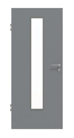 HÖRMANN Innentür Ultramatt Staubgrau Duradecor Proline Concepto Mit Lichtausschnitt LA 24 Mittig