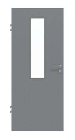 HÖRMANN Innentür Ultramatt Staubgrau Duradecor Proline Concepto Mit Lichtausschnitt LA 4 Mittig