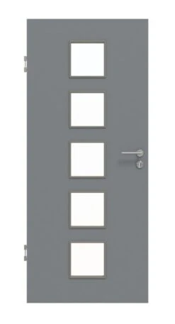 HÖRMANN Innentür Ultramatt Staubgrau Duradecor Proline Concepto Mit Lichtausschnitt LA 5