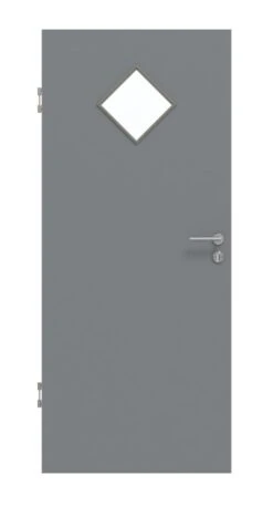 HÖRMANN Innentür Ultramatt Staubgrau Duradecor Proline Concepto Mit Lichtausschnitt LA 6 Raute
