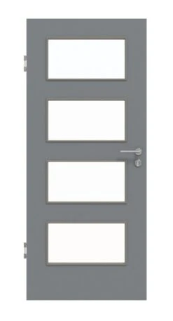 HÖRMANN Innentür Ultramatt Staubgrau Duradecor Proline Concepto Mit Lichtausschnitt LA 9