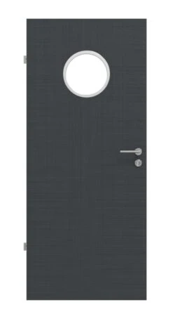 HÖRMANN Innentür Leinen Anthrazit Duradecor Proline Concepto Mit Lichtausschnitt LA Bullauge