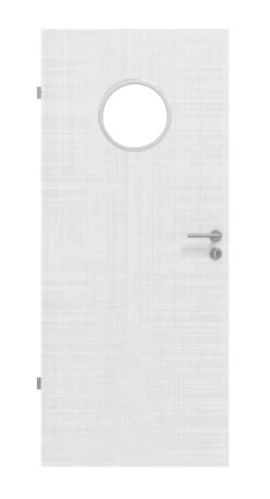 HÖRMANN Innentür Leinen Weiß Duradecor Proline Concepto Mit Lichtausschnitt LA Bullauge