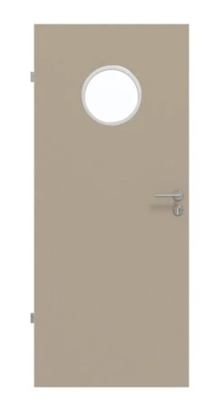 HÖRMANN Innentür Ultramatt Taupe Duradecor Proline Concepto Mit Lichtausschnitt LA Bullauge