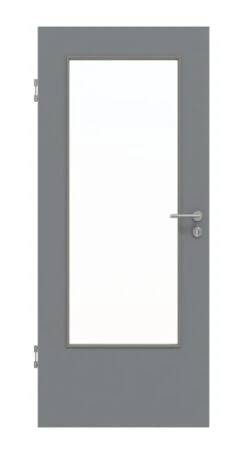 HÖRMANN Innentür Ultramatt Staubgrau Duradecor Proline Concepto Mit Lichtausschnitt LA-DIN