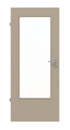 HÖRMANN Innentür Ultramatt Taupe Duradecor Proline Concepto Mit Lichtausschnitt LA-DIN