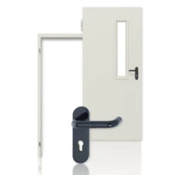 HÖRMANN Innentür-Set Stahl Mehrzwecktür D65-1 OD Mit Lichtausschnitt LA-B1 Inkl. Zarge DryFix