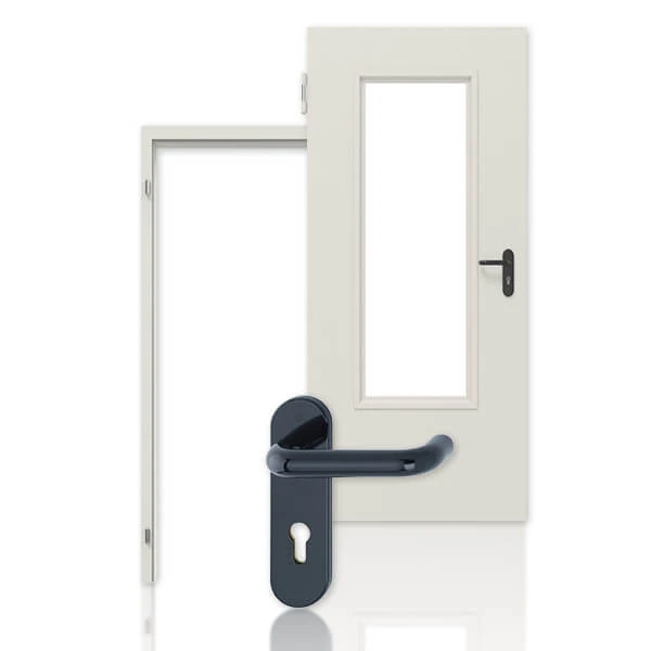 HÖRMANN Innentür-Set Stahl Mehrzwecktür D65-1 OD Mit Lichtausschnitt LA-B3 Inkl. Zarge DryFix 1 HÖRMANN Innentür-Set Stahl Mehrzwecktür D65-1 OD Mit Lichtausschnitt LA-B3 Inkl. Zarge DryFix