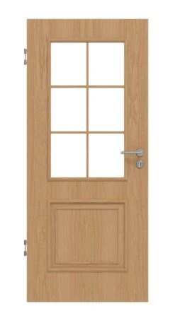 HÖRMANN Innentür Georgia 2 Weißeiche Duradecor ClassicLine Mit Lichtausschnitt LA Sprosse 2/3