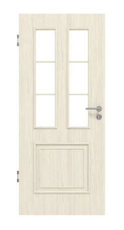 HÖRMANN Innentür Georgia 3 Gebürstete Pinie Duradecor ClassicLine Mit Lichtausschnitt LA Sprosse 1/3