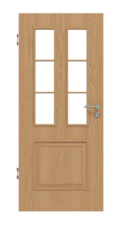 HÖRMANN Innentür Georgia 3 Weißeiche Duradecor ClassicLine Mit Lichtausschnitt LA Sprosse 1/3