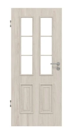 HÖRMANN Innentür Georgia 4 Gebürstete Salzeiche Duradecor ClassicLine Mit Lichtausschnitt LA Sprosse 1/3