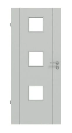 HÖRMANN Innentür Groove 16 Grau RAL 7035 Lack DesignLine Mit Lichtausschnitt LA 10