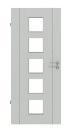 HÖRMANN Innentür Groove 16 Grau RAL 7035 Lack DesignLine Mit Lichtausschnitt LA 5