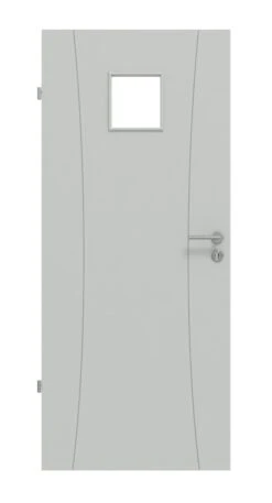 HÖRMANN Innentür Groove 20 Grau RAL 7035 Lack DesignLine Mit Lichtausschnitt LA 14