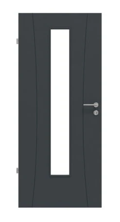 HÖRMANN Innentür Groove 20 Anthrazit RAL 7016 Lack DesignLine Mit Lichtausschnitt LA 24 Mittig