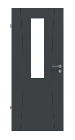 HÖRMANN Innentür Groove 20 Anthrazit RAL 7016 Lack DesignLine Mit Lichtausschnitt LA 4 Mittig