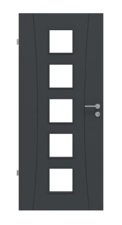 HÖRMANN Innentür Groove 20 Anthrazit RAL 7016 Lack DesignLine Mit Lichtausschnitt LA 5