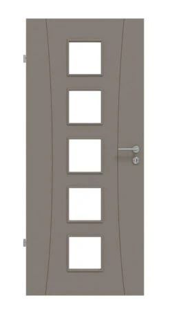 HÖRMANN Innentür Groove 20 Taupe RAL 7048 Lack DesignLine Mit Lichtausschnitt LA 5