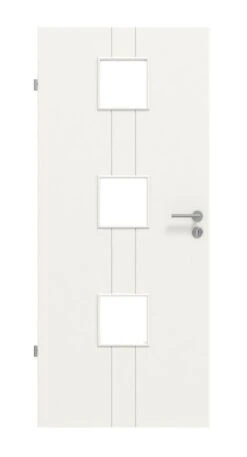 HÖRMANN Innentür Groove 23 Weißlack DesignLine Mit Lichtausschnitt LA 10