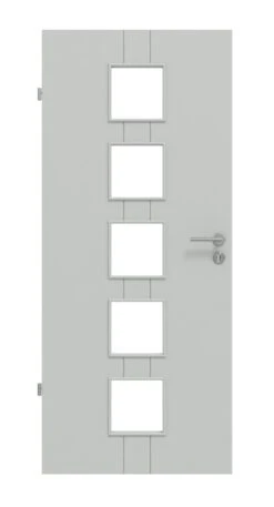 HÖRMANN Innentür Groove 23 Grau RAL 7035 Lack DesignLine Mit Lichtausschnitt LA 5