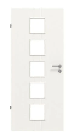 HÖRMANN Innentür Groove 23 Weißlack DesignLine Mit Lichtausschnitt LA 5
